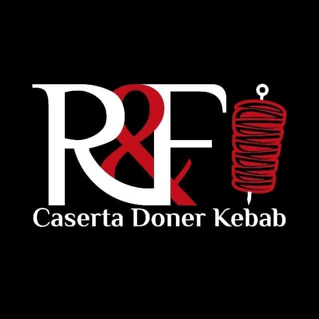 Il nuovo logo di Rock and Feller: monogramma R&F, spiedo e scritta Caserta Doner Kebab